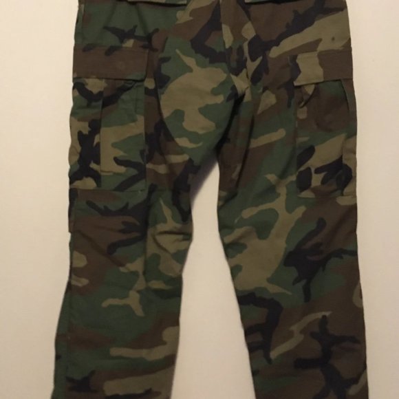 Authentic Army Pants Camouflage Woodland Fatigues Size SM Long Military Combat - Picture 8 of 12
